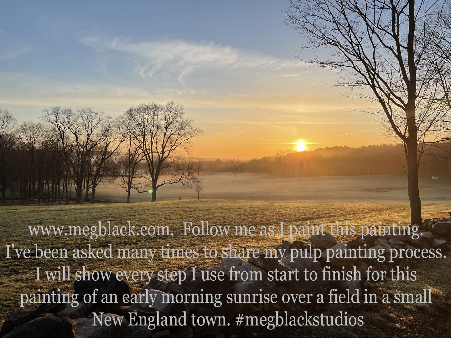 Day one of painting the Field at Sunrise