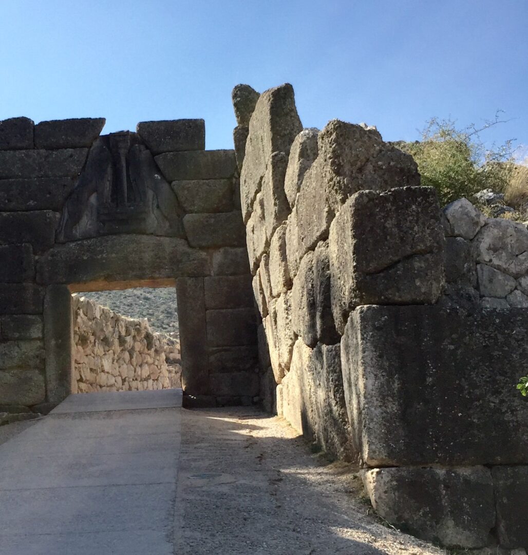 The entrance to an ancient stone wall.