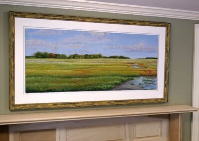 Essex Marshes in August (2008). 62 x 34 inches, custom framed.