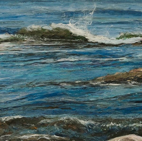 Rocks and Water as Metaphor for Lifes Journey Painting