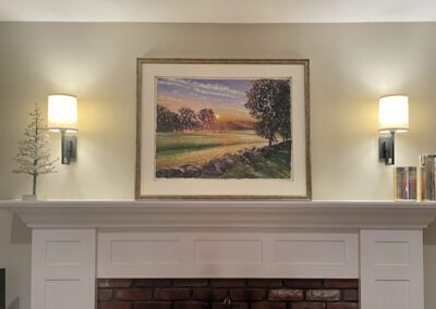 Early Morning Light, Cross Street (2021). 32 x 24 inches, custom framed.