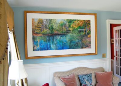 Autumn, Ipswich River (2009). 63 x 47 x 2 inches, custom framed.