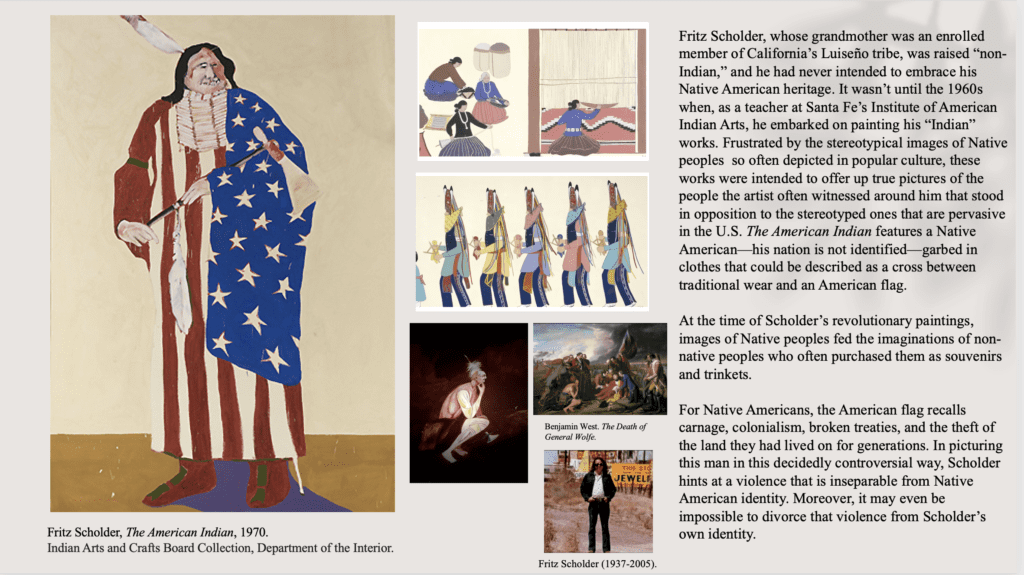 Lecture about images of the flag in American Art. 