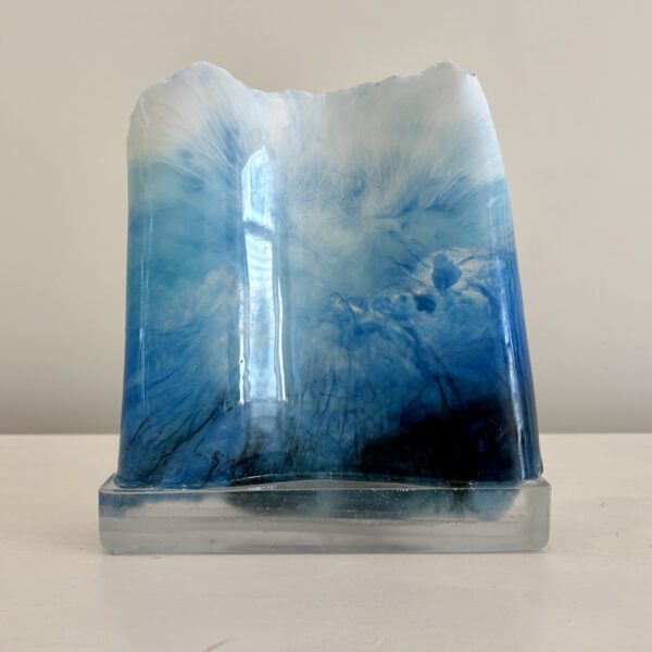 Wave Dome, 8 x 9 x 2.5, epoxy and abaca sculpture