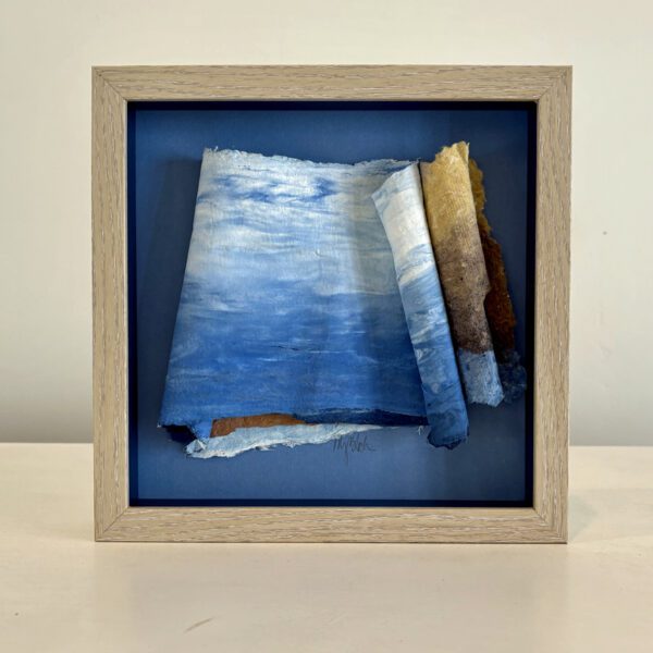 All hands on deck, maple shadowbox frame, 9 x 9 x 2 inches