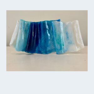 Dancing in the Waves, epoxy and abaca, 14 x 6.5 x 1.5 inches