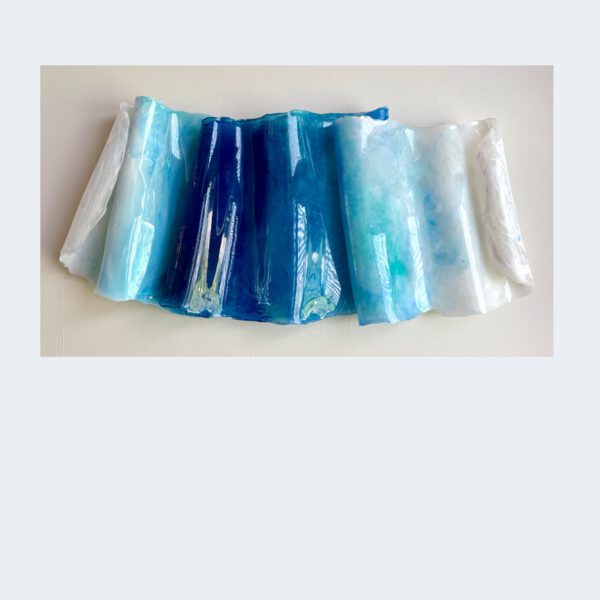 Dancing in the Waves, epoxy and abaca, 14 x 6.5 x 1.5 inches - Image 2