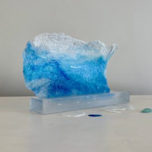 Sea Serpent, resin and abaca fiber, 10.5L x 3D x 7H