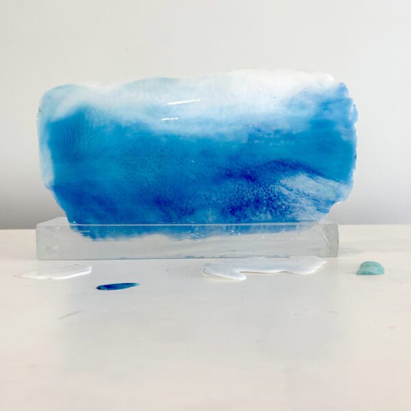 Sea Serpent, resin and abaca fiber, 10.5L x 3D x 7H - Image 3