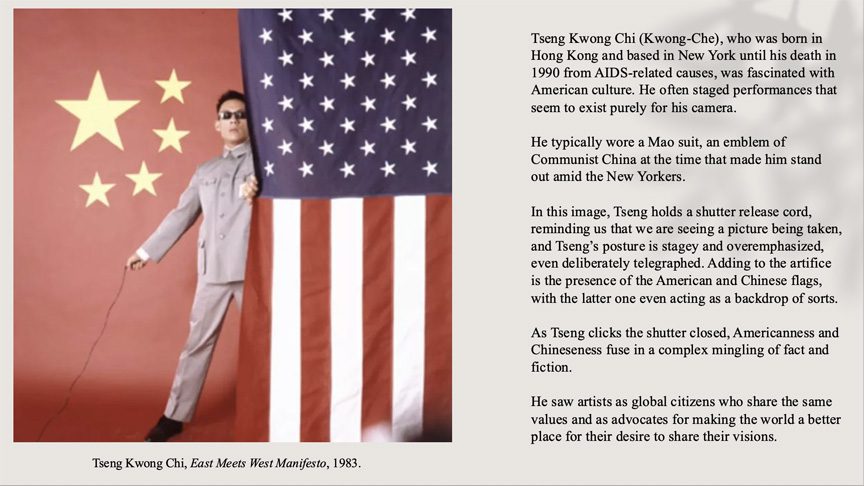 222. Tseng Kwong Chi, East Meets West Manifesto, 1983.