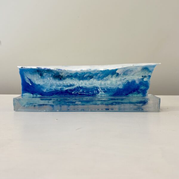 Turbulence, free standing sculpture, resin and abaca fiber, 12L x 3W x 4H - Image 2