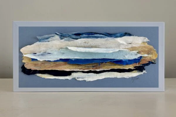 Vineyard Sound, white shadow box frame, 15 x 7 x 2 inches