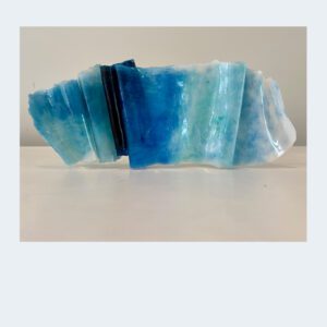 Wave Rhythms, epoxy and abaca, 16 x 6.5 x 1.5 inches