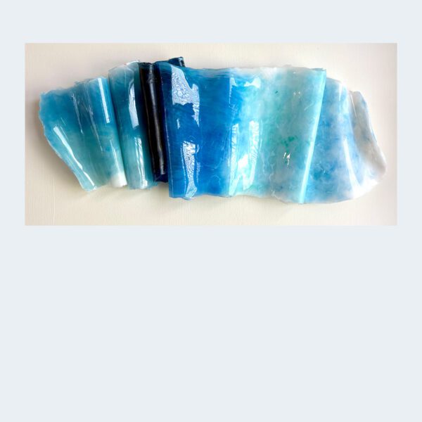Wave Rhythms, epoxy and abaca, 16 x 6.5 x 1.5 inches - Image 2