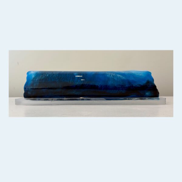 Blue Crush, epoxy and abaca sculpture, 19L x 3D x 5H (Copy) - Image 2