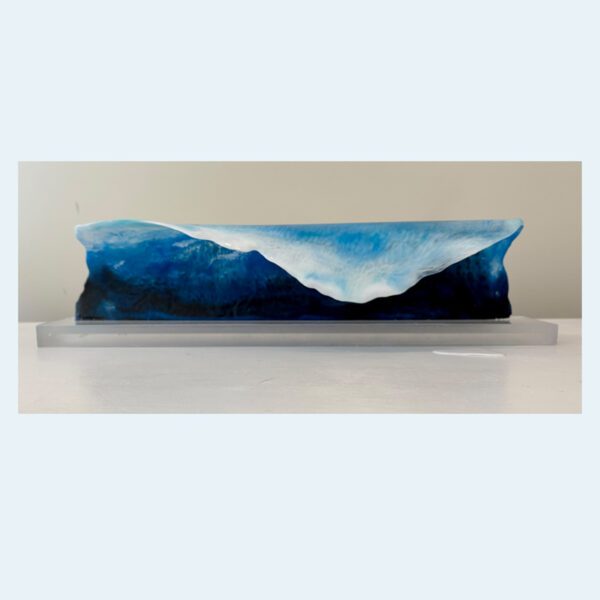 Blue Crush, epoxy and abaca sculpture, 19L x 3D x 5H (Copy) - Image 3