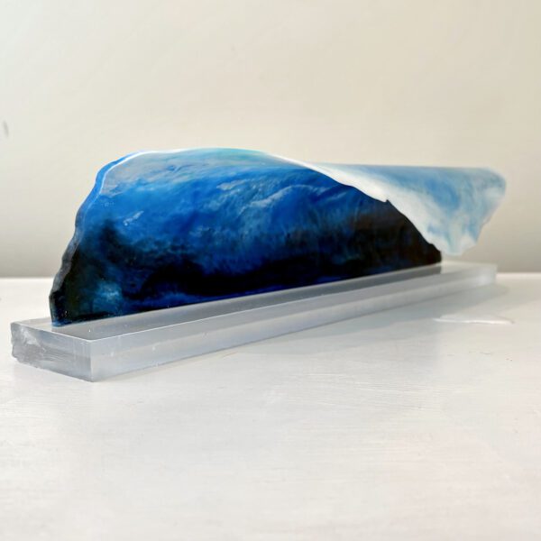 Blue Crush, epoxy and abaca sculpture, 19L x 3D x 5H (Copy) - Image 4