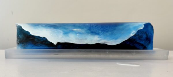 Heat Wave, epoxy and abaca sculpture, 19L x 3D x 5H