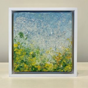 Daffodils, the first signs of spring, 7 x 7 x 1 inches, white floater frame