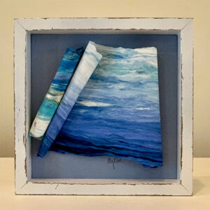 A Mid-Summer Nights Dream, 10 x 10 x 2 inches, white shadow box frame