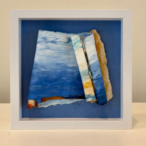 Lapping Waves, 10-x-10-x-2 inches, white shadow box frame